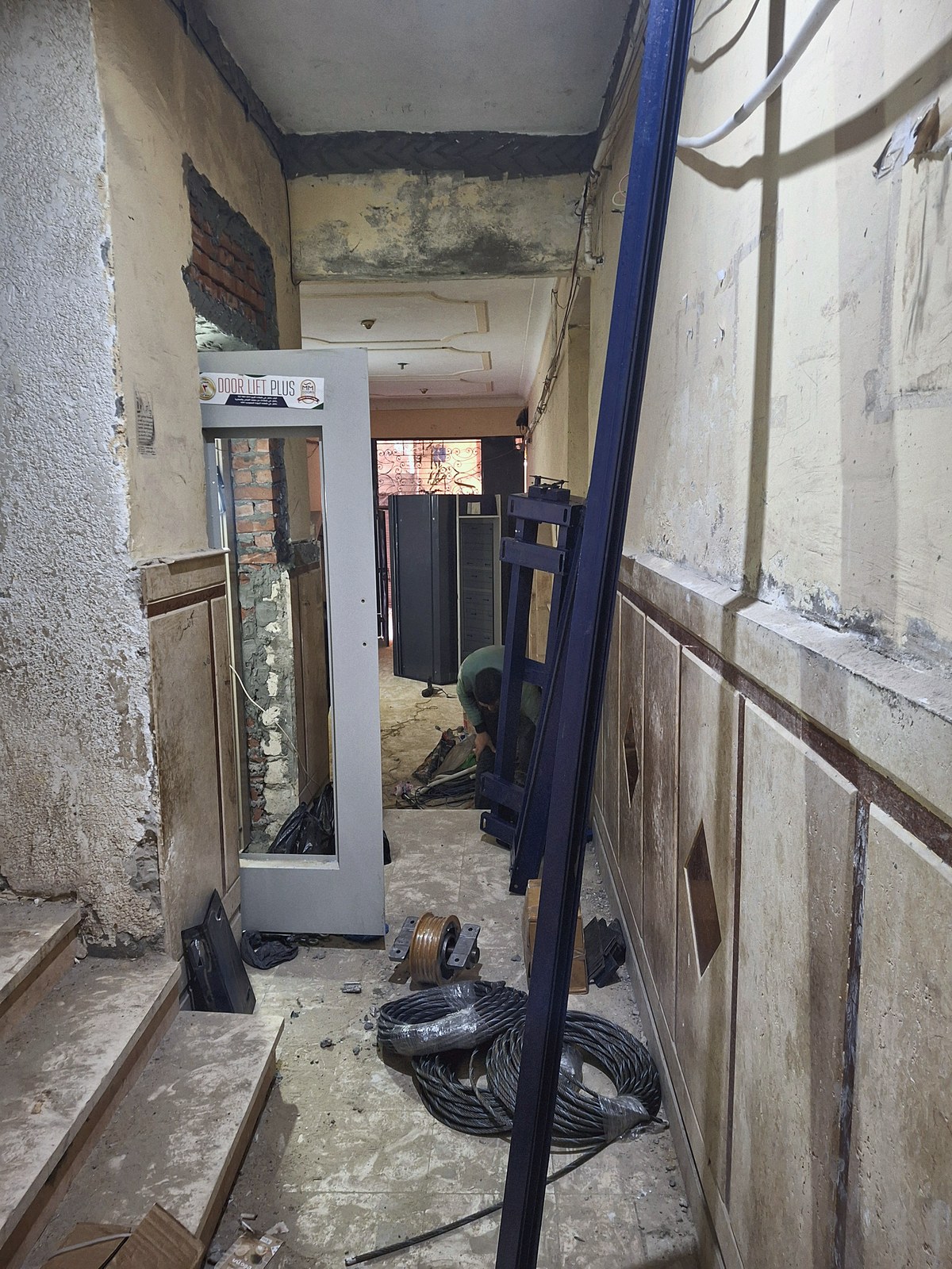 Door frames during installation
