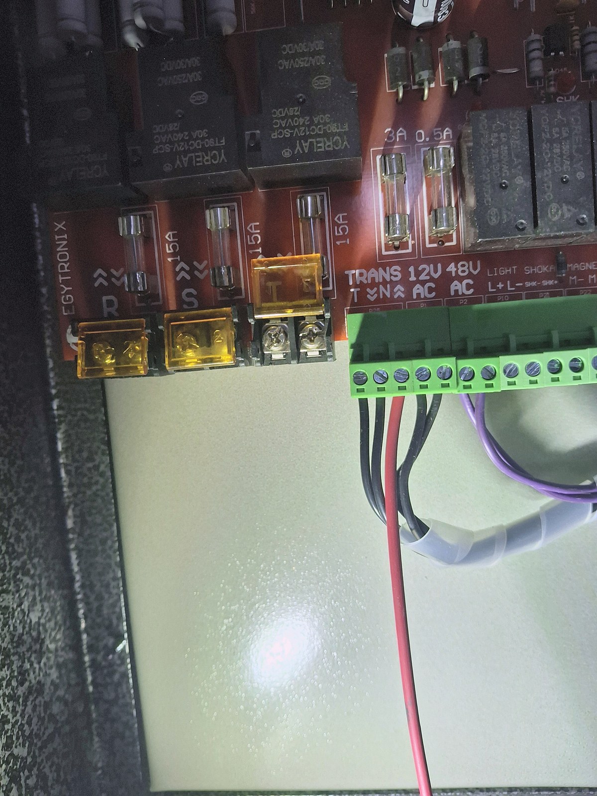 Control cabinet — relays
