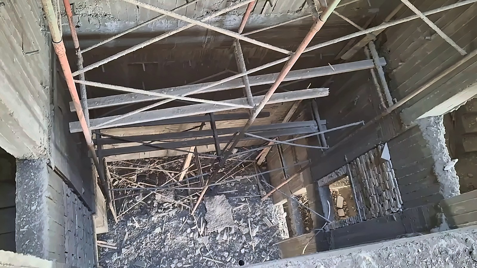Lift shaft during the concrete works