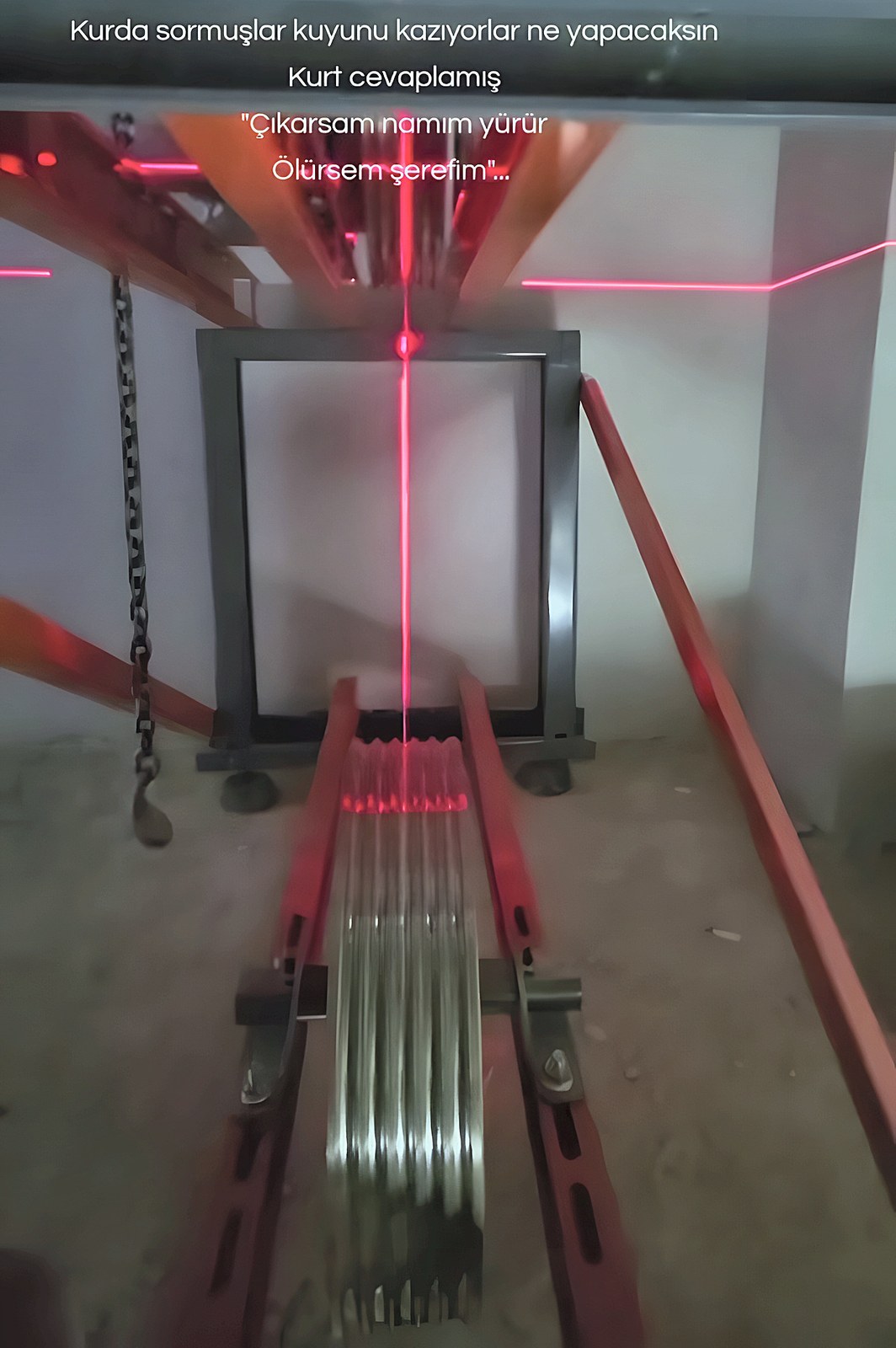 Laser alignment of the guide rails